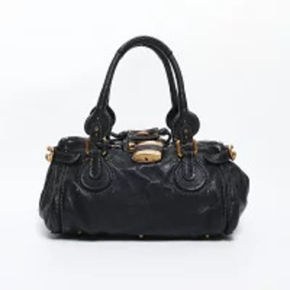 Chloe Black Leather Paddington Handbag